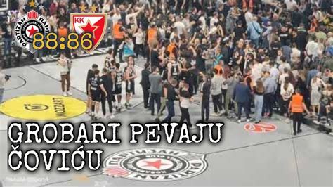 Partizan Crvena Zvezda Grobari Pevaju Ovi U Na Kraju Utakmice Youtube