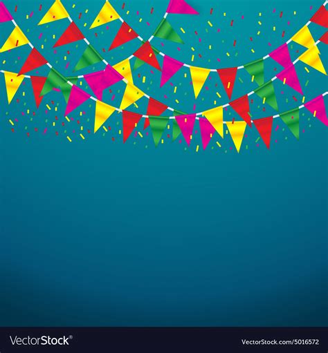 Celebrate banner party flags Royalty Free Vector Image