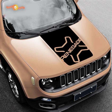 New Blackout Renegade Logo Vinyl Hood Decal Jeep