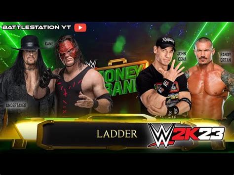 WWE 2K23 John Cena Randy Orton VS Undertaker Kane MITB Match