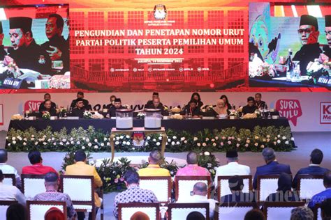 Penetapan Nomor Urut Partai Politik Peserta Pemilu Foto