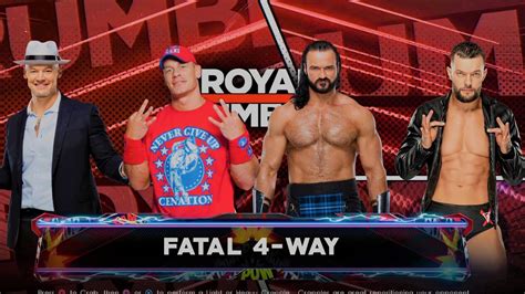 John Cena Drew McIntyre Happy Corbin Finn Balor Fatal 4 Way