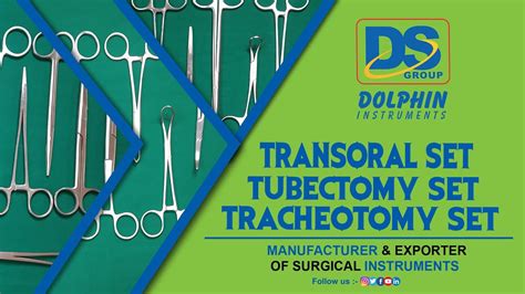 Tracheostomy Set Transoral Set Tubectomy Set Dolphin Instruments