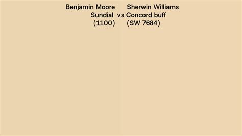 Benjamin Moore Sundial 1100 Vs Sherwin Williams Concord Buff SW 7684