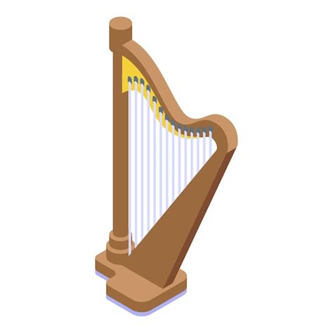 Premium Vector Harp Icon Isometric Of Harp Vector Icon For Web Design