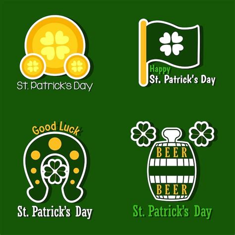 Premium Vector St Patrick S Day Icon Set Design Element