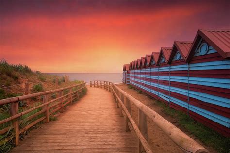 La Arena Beach In Muskiz At Sunset Photograph By Mikel Martinez De