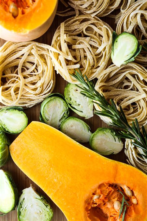 Herbed Butternut Squash Brussels Linguine Probably This