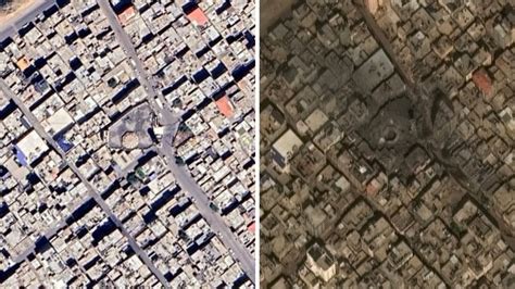 Imagens de satélite mostram Gaza antes e depois dos bombardeios de Israel