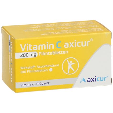 Vitamin C Axicur 200 Mg Filmtabletten 100 St Shop Apotheke