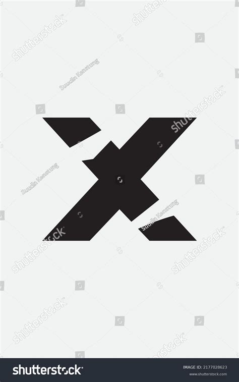 Logo Letters X Color Black Background Stock Vector (Royalty Free ...