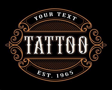 Tattoo logo template. 539106 Vector Art at Vecteezy