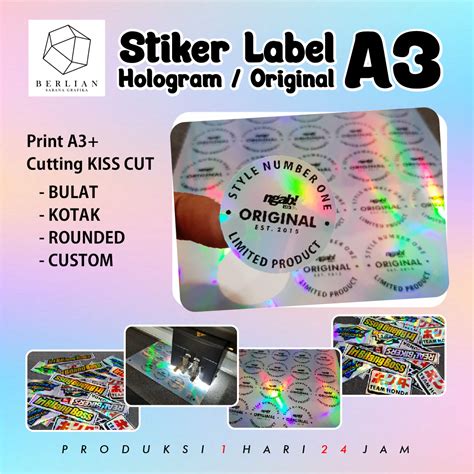 Jual Berlian Sarana Grafika Print Cetak Stiker Label Hologram A