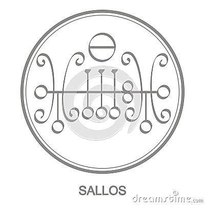 Vector Icon With Symbol Of Demon Sallos Cartoondealer