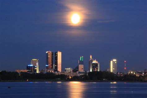 full moon, moon, night, sky, skyline 4k wallpaper - Coolwallpapers.me!