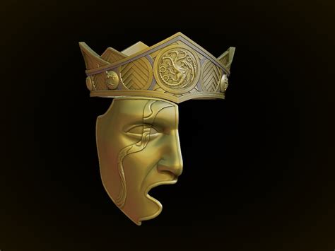 Viserys Targaryen Crown and Face Mask 3d Digital Download - Etsy