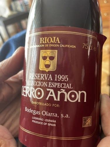 2018 Bodegas Olarra Cerro Anón Rioja Selección Especial Vivino US