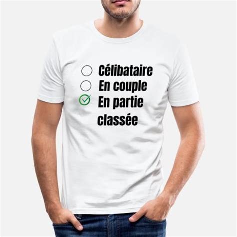 Célibataire en couple en partie classée geek T shirt Homme