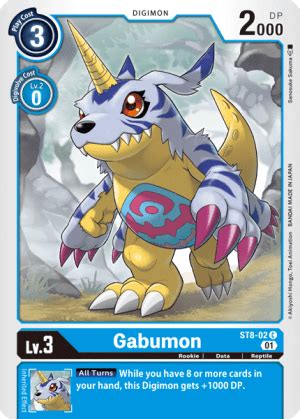 Gabumon Bond Of Friendship DigimonCard