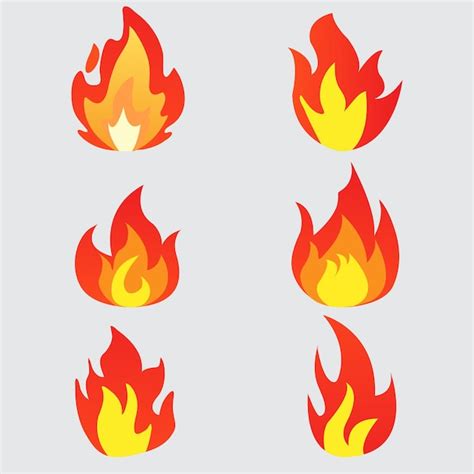 Llamas De Fuego Puestas En El Fondo Vector Premium