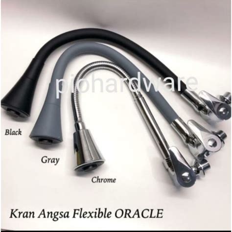 Jual Kran Air Angsa Fleksibel Minimalis Pipa Hitam Keran Air Sink