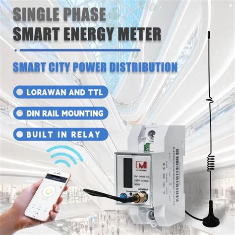 Lora Smart Energy Meters Single Phase Wireless Power Meter Lorawan DIN