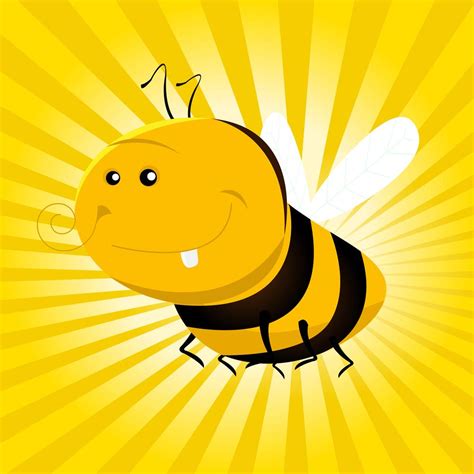 Abeille drôle de dessin animé 262966 Art vectoriel chez Vecteezy