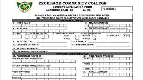 FREE 9+ College Application Forms in PDF | MS Word