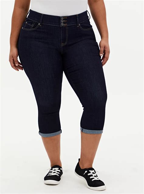 Plus Size Crop Jegging Super Soft Dark Wash Torrid