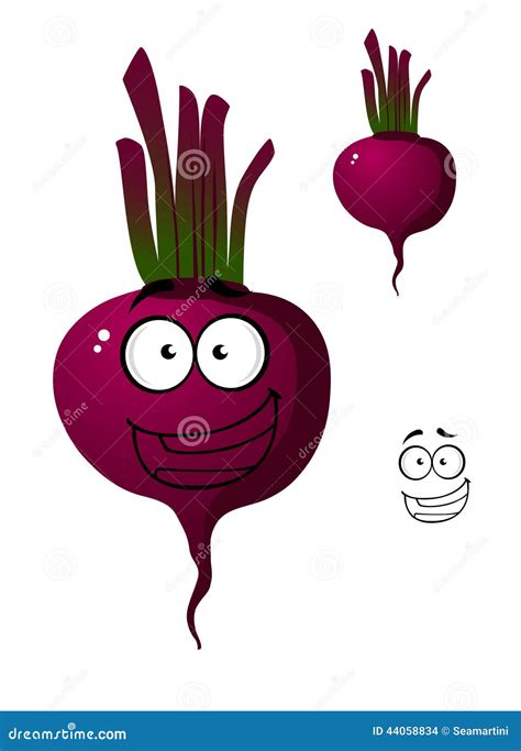 Cartoon Beetroot Vegetable Character Stock Vector Illustration Of