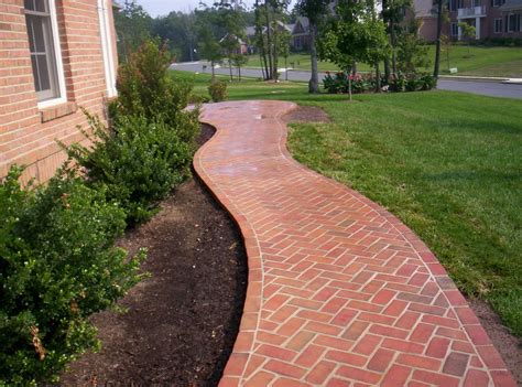 Herringbone Brick Path Beautiful Patios Walkway Design Outdoor