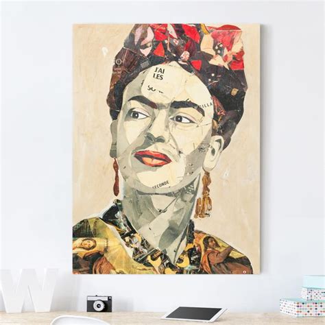 Frida Kahlo Collage No Leinwandbild Im Hochformat Kaufen