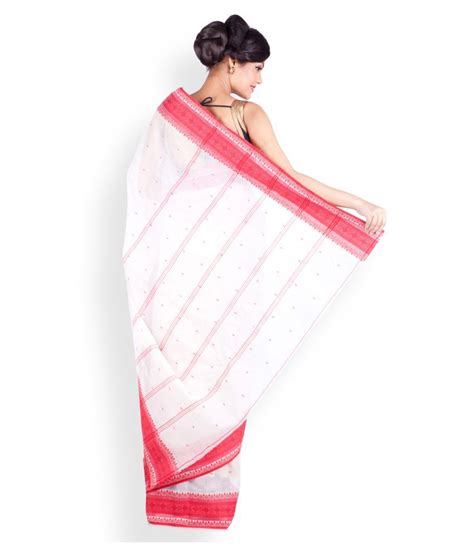 Sangam Kolkata White Bengal Handloom Saree Buy Sangam Kolkata White