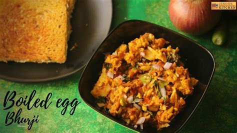 Masala Egg Bhurji Recipe With Boiled Eggs Anda Bhurji Recipe Youtube