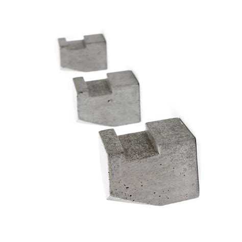 Modern Concrete Hooks // Set of 3 - Rough Fusion - Touch of Modern