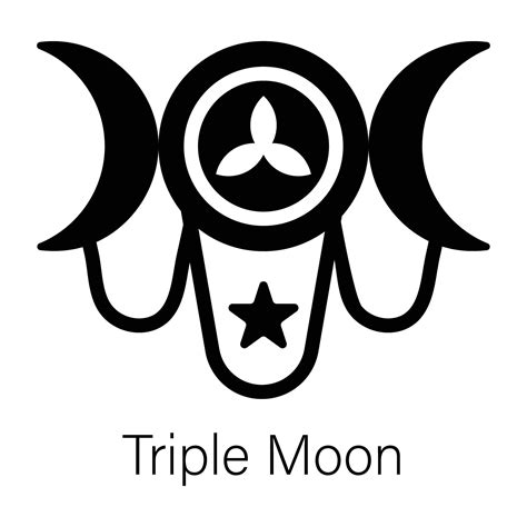 Trendy Triple Moon 45884911 Vector Art at Vecteezy