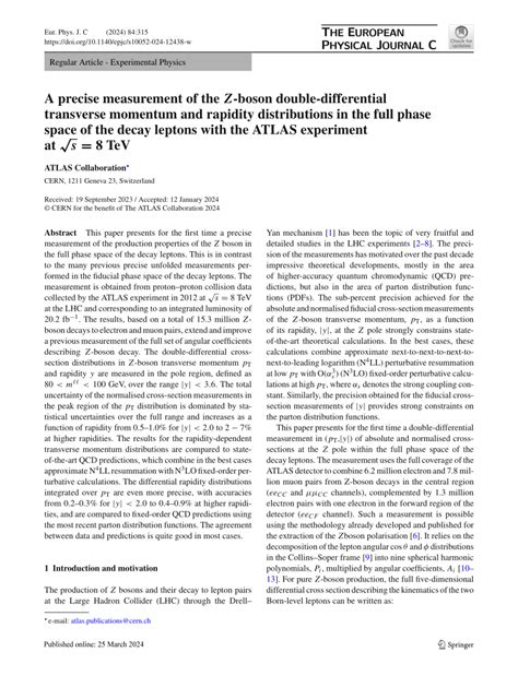 Pdf A Precise Measurement Of The Z Boson Double Differential