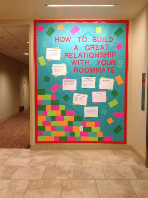 How To Build A Great Relationship With Your Roommate Lego Floor Theme First Bulletin Board As