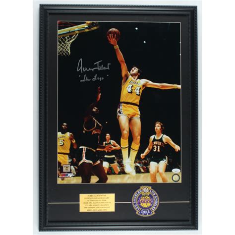 Jerry West Signed Lakers X Custom Framed Photo Display Inscribed