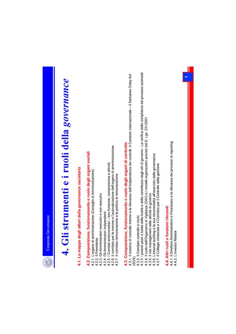 Gli Strumenti E I Ruoli Della Governance Corporate Governance Gli