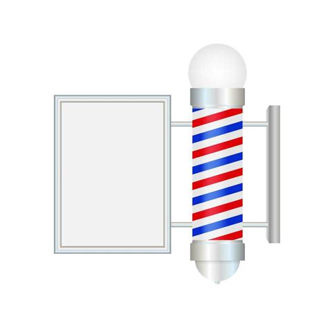 Classic Barber shop Pole. Vector illustration 29920731 Vector Art at ...