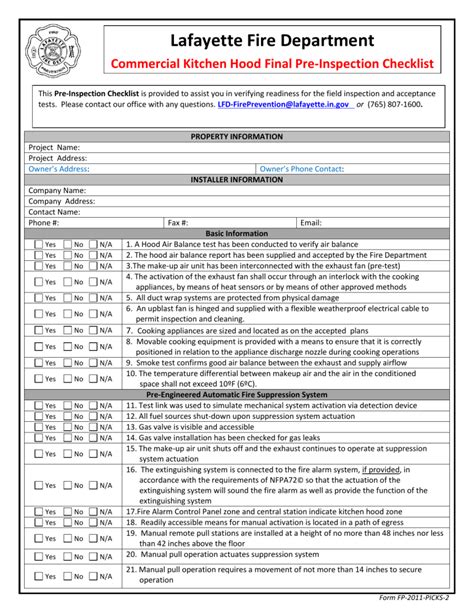 Commercial Kitchen Hood Inspection Checklist | Wow Blog