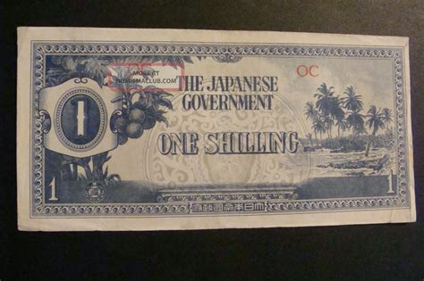 Japanese Occupation On Oceania 1 Shilling Crisp