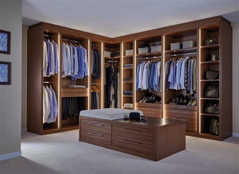 Luxury Fitted Contemporary Dressing Room In Black Walnut Strachan