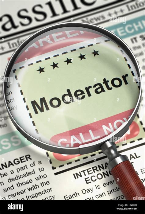 Moderator Job Vacancy 3d Stock Photo Alamy