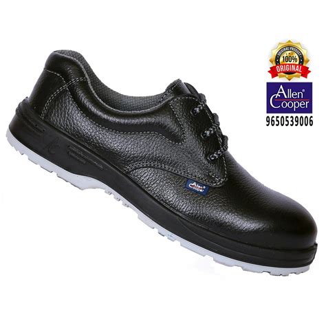 Men Safety Shoe Allen Cooper Ac 1143 With Socks Leather Upper Dip Pu