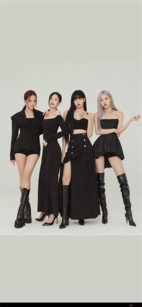 Blackpink Music Group Members Jennie Jisoo Rose And Lisa In Black