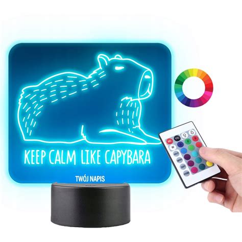 Lampka Na Biurko Statuetka Led Kapibara Keep Calm Plexido Sklep