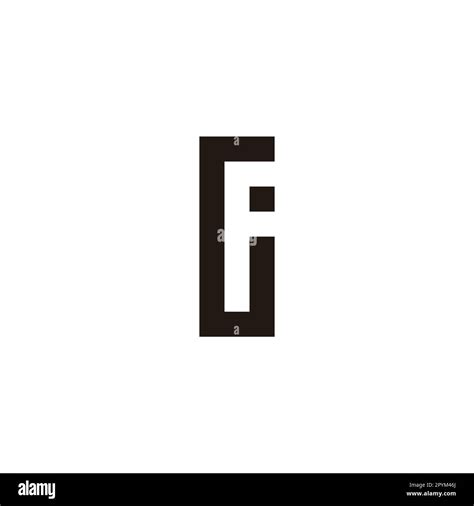 Letter G F And I Rectangle Geometric Symbol Simple Logo Vector Stock