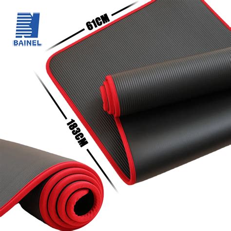 10MM Extra Thick 183cmX61cm Yoga Mat NRB Non Slip Sports Mat Fitness